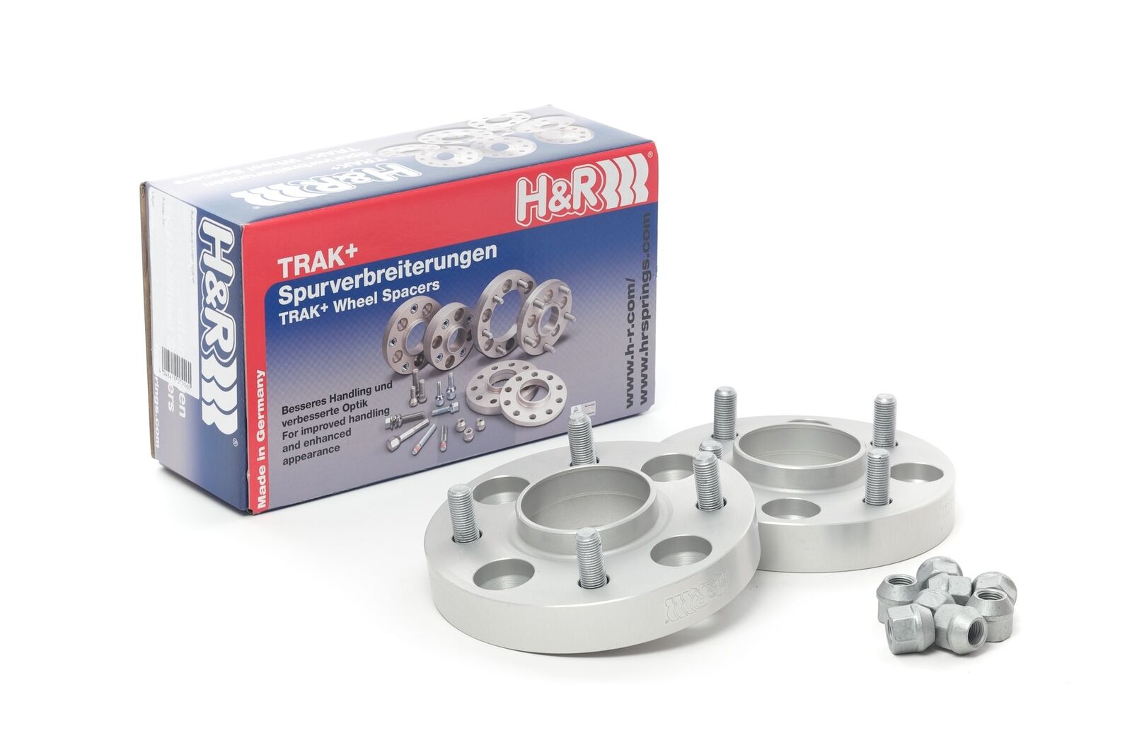 H&R 25mm Silver Bolt On Wheel Spacers for 2000-2005 Toyota MR2 Spyder
