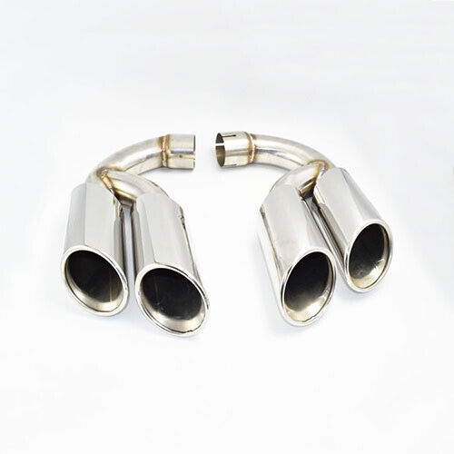 Silver Stainless Steel Rear Exhaust Pipe Tail Throat Muffler For 11+ VW Touareg