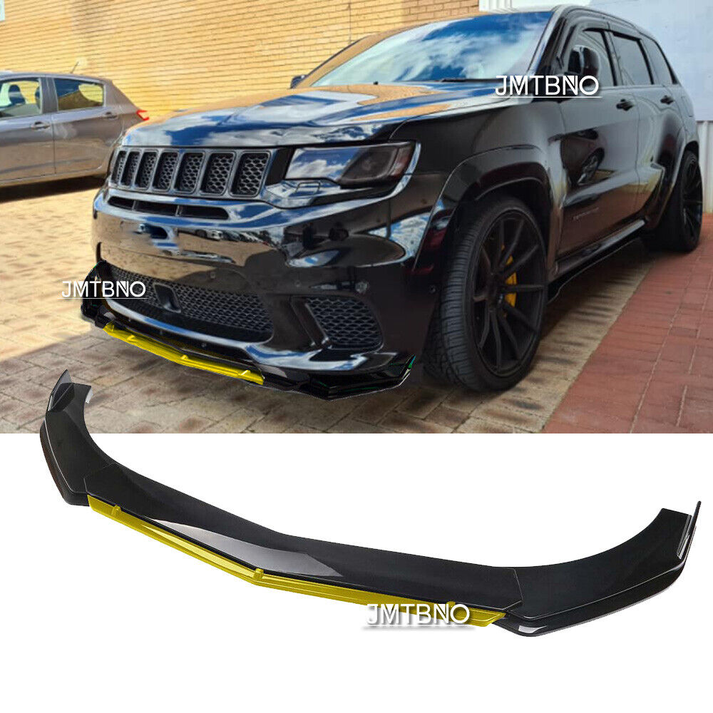 Black /Yellow Front Bumper Lip Splitter Spoiler For Jeep Grand Cherokee SRT8/SRT
