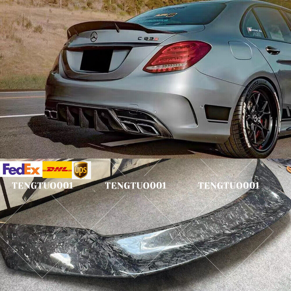 FOR 15-2021 MERCEDES BENZ W205 C63 AMG FORGED CARBON FIBER TRUNK SPOILER WING