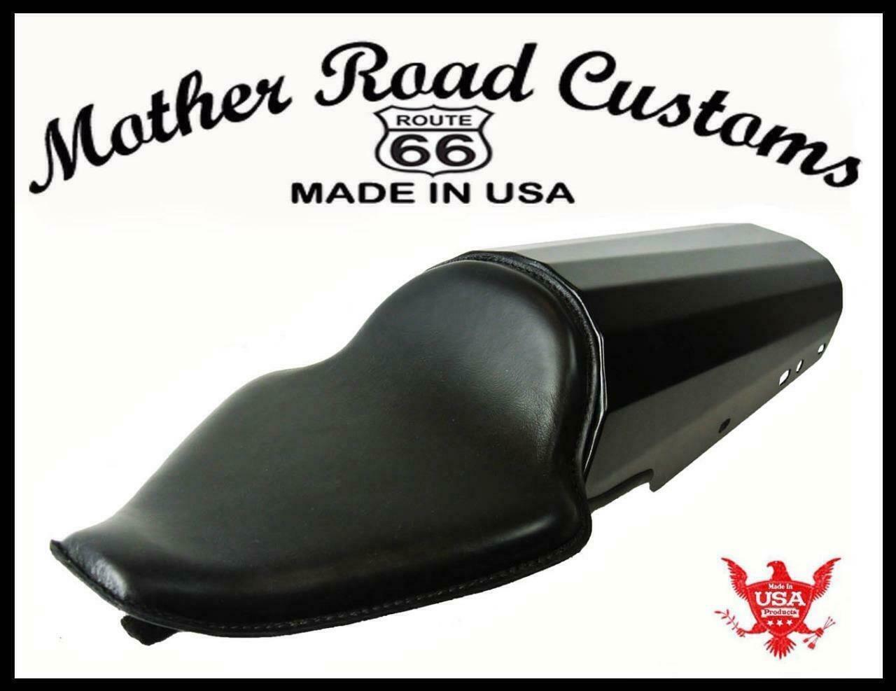 2010-2021 Harley Sportster Cafe Racer Cowl Steel Fender Black Leather Solo Seat