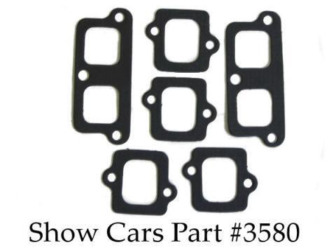348 409 CHEVY SMALL PORT EXHAUST MANIFOLD GASKETS GRAPHITE AND STAINLESS STEEL