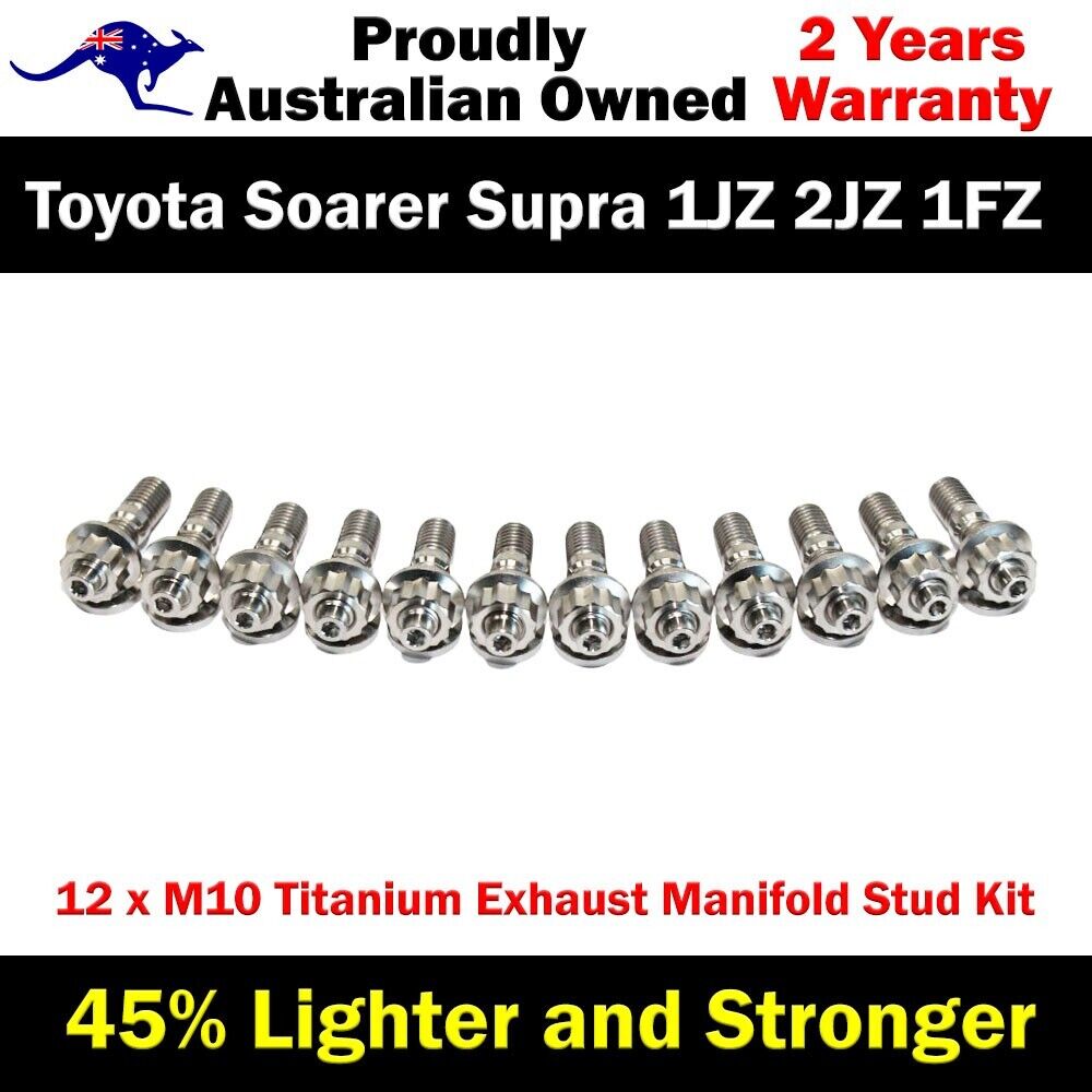 Titanium Exhaust Manifold Stud Kit For Toyota Supra/Soarer 1JZ-GTE, 2JZ-GTE