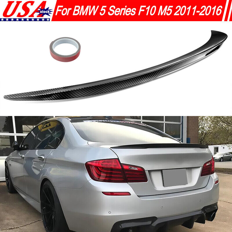 For BMW F10 535i M5 2011-16 Carbon Fiber Look Performance Trunk Spoiler Wing Lip