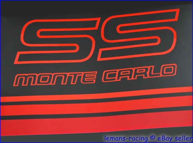 Monte Carlo SS 87 88 Restoration Red Shadows Decals Vinyl Stripes Kit Chevy