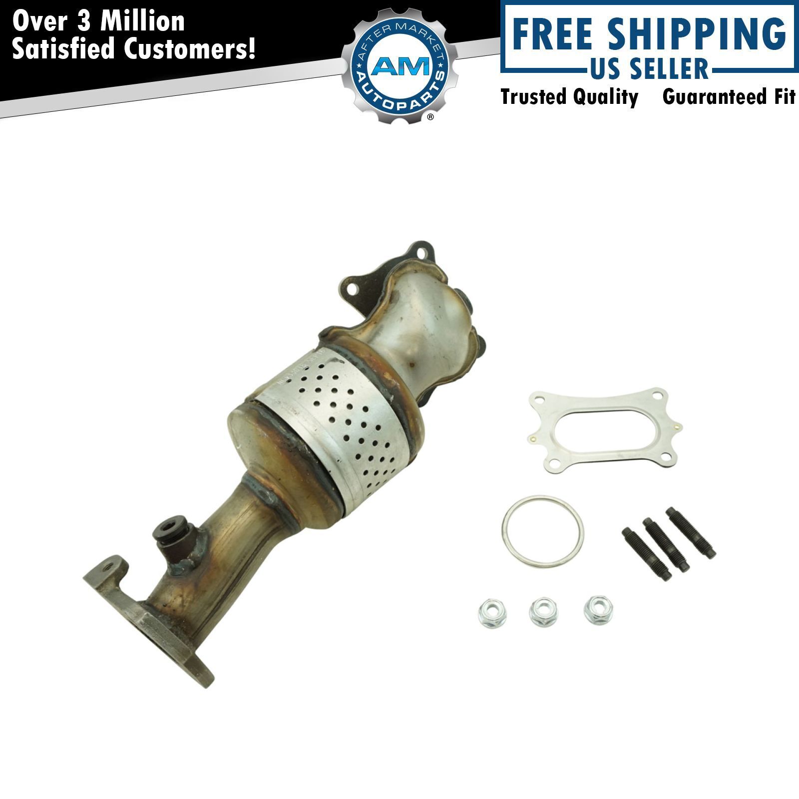 Rear Exhaust Manifold Catalytic Converter with Gasket & Hardware for Honda New