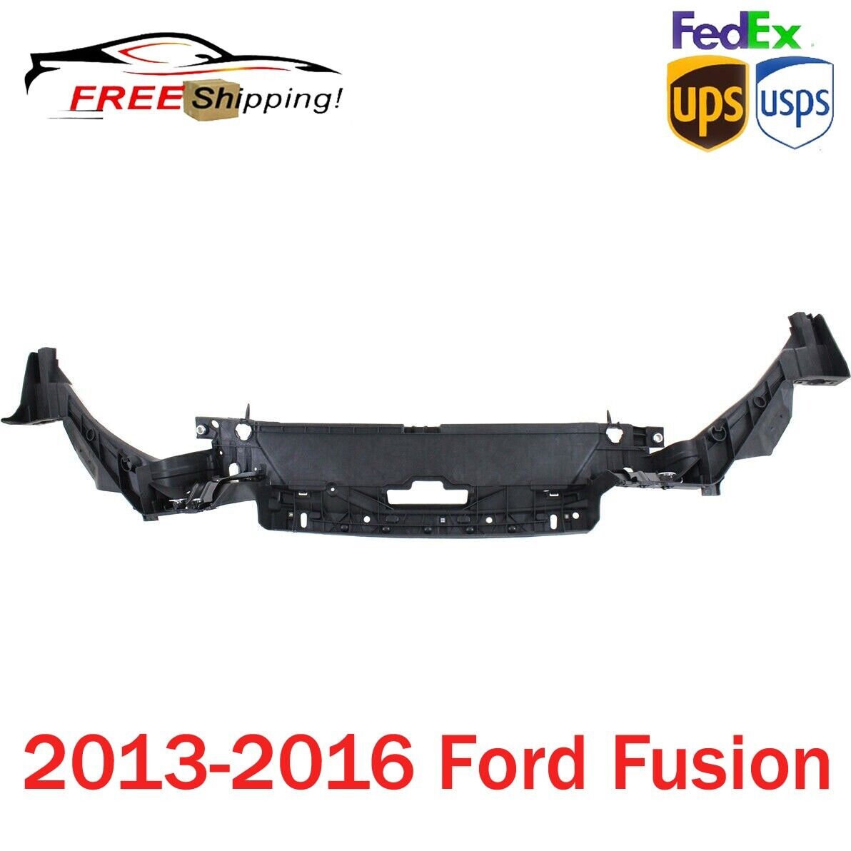 New Header Panel For 2013-2016 Ford Fusion Front Fiberglass Black FO1220244
