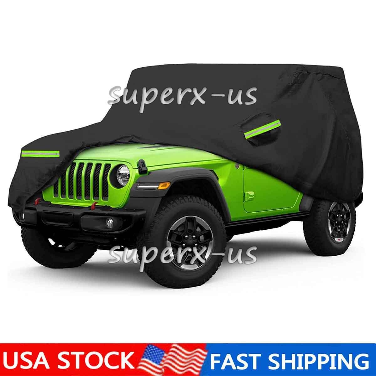 Car Cover For Jeep Wrangler 2 Door CJ YJ TJ JK Dust UV Waterproof Protection