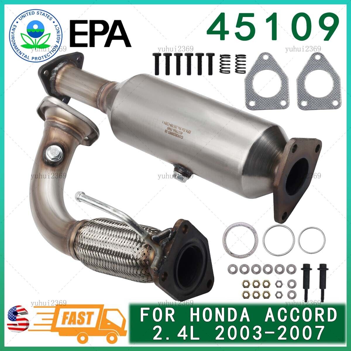 Fits Honda Accord 2.4L Front Flex Pipe & Catalytic Converter 2003-2007 6H28826