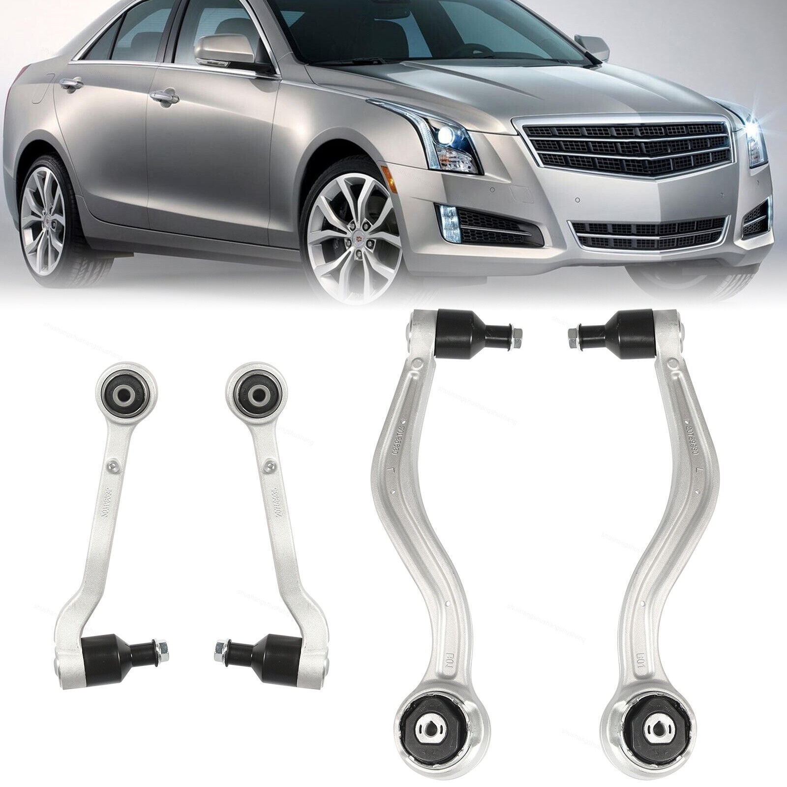 4Pcs Front Rear Lower Control Arms Assembly Fit For 2013-2018 Cadillac ATS