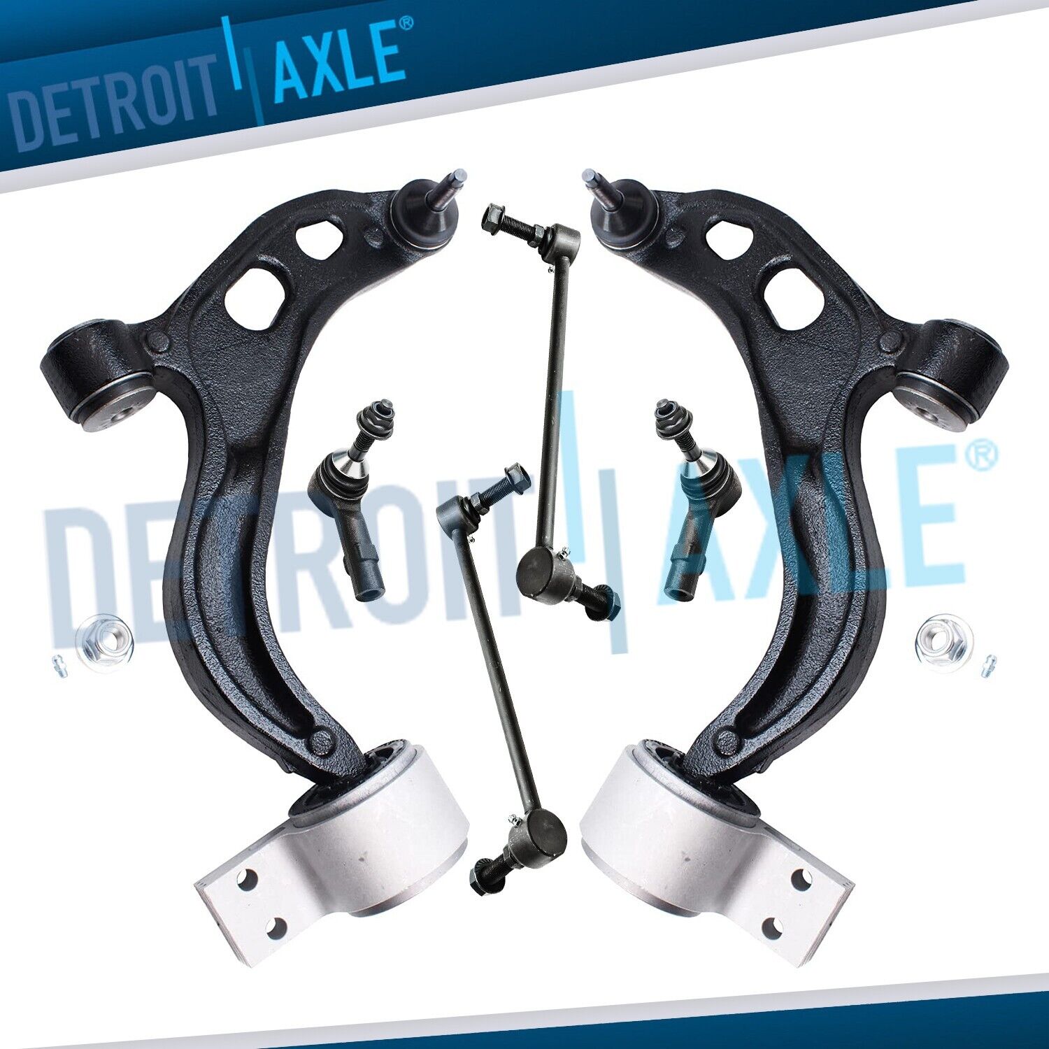Front Lower Control Arms Sway Bar Link Kit for 2010-2012 Ford Taurus Lincoln MKS