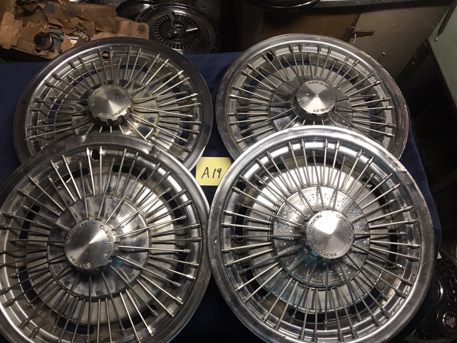 Four 1972 1973 1974 1975 1976 Chevrolet Caprice  Wire wheel covers hubcaps