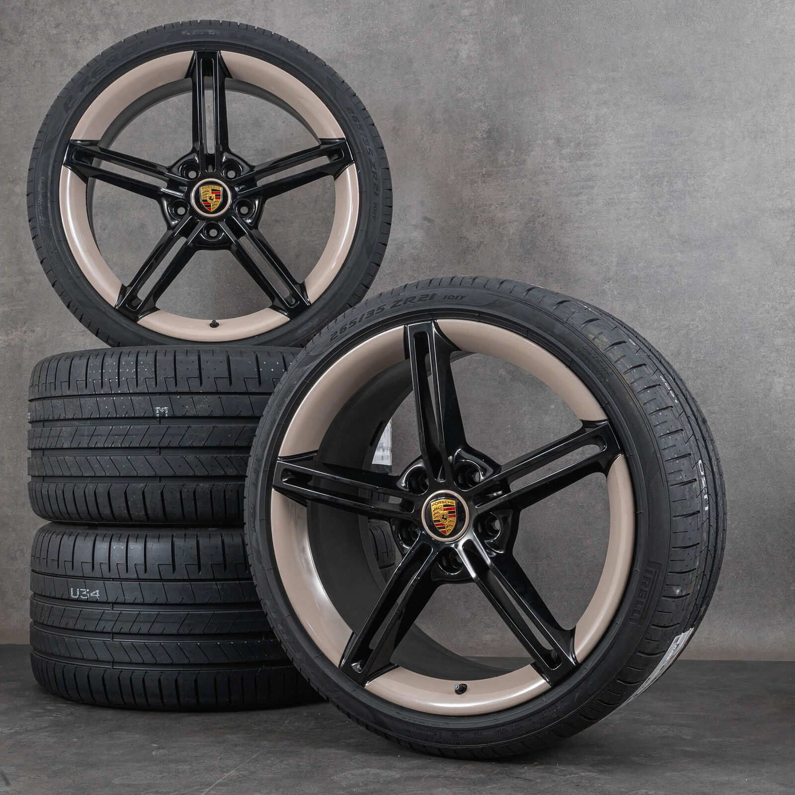 Original Porsche Taycan rims 21 inch 9J1601025A summer wheels summer tires M8Q