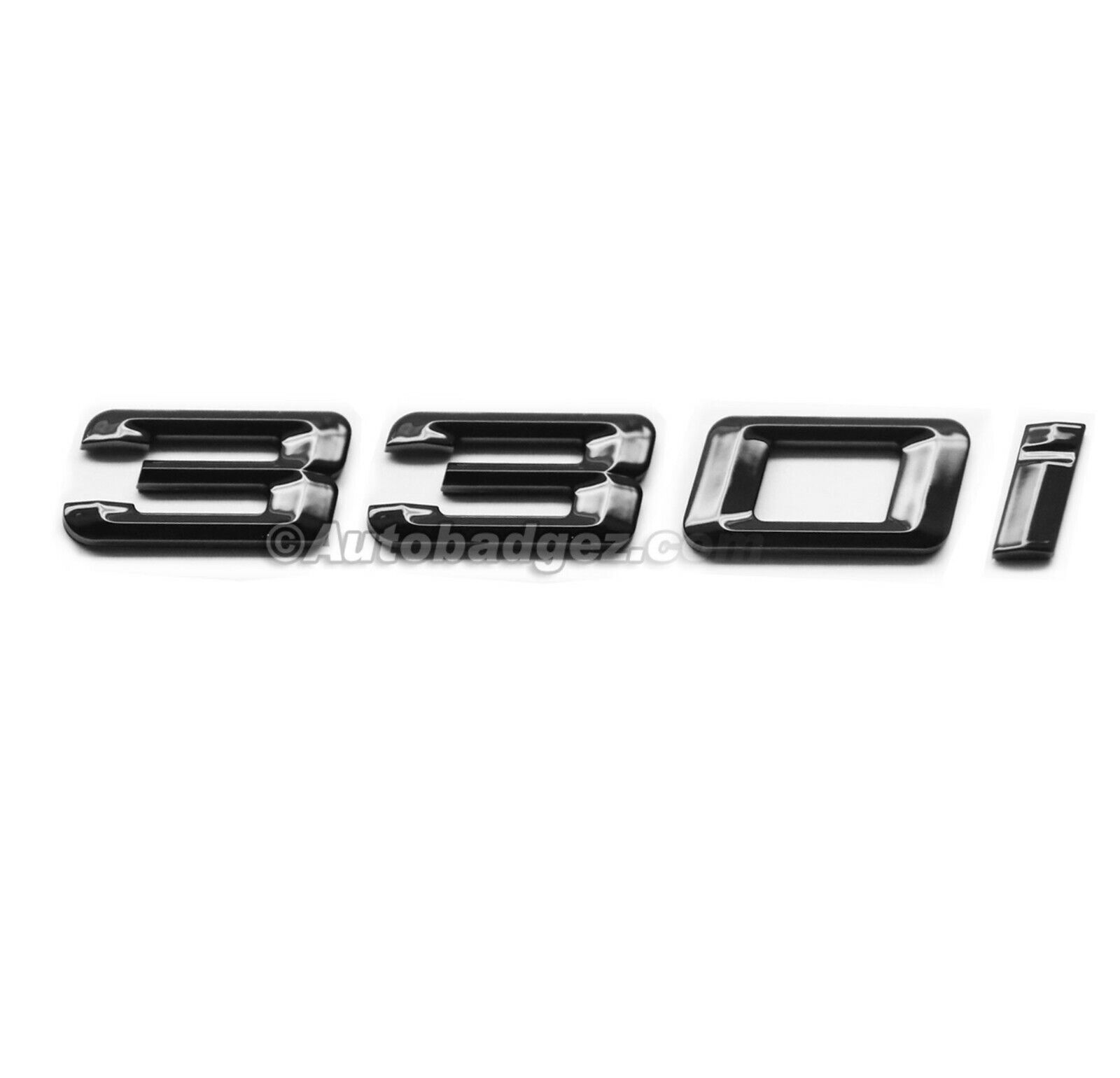 330i Rear Trunk Deck 3D Numbers Badge Emblem OEM Quality Gloss Black 330I USA