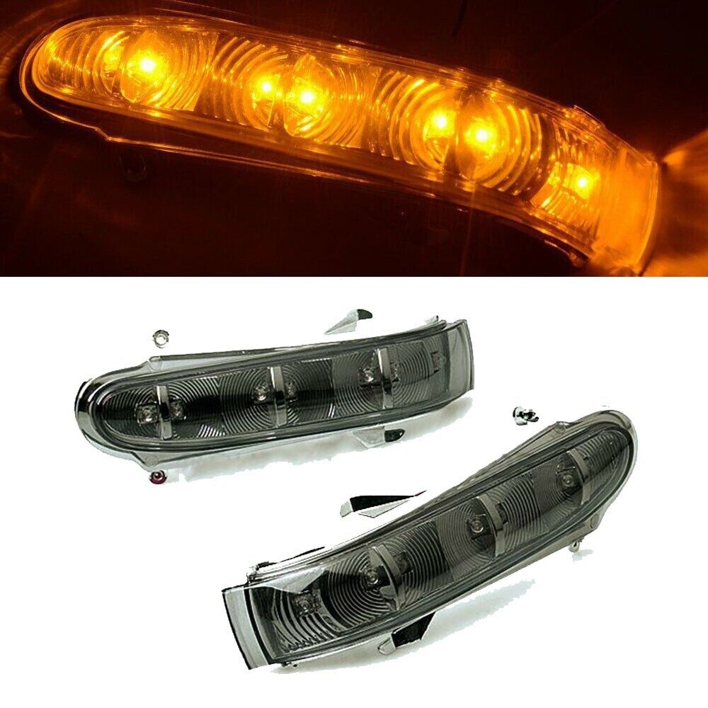 2X Side-Mirror Turn Signal LED Light For Mercedes W220 S320 S430 S500 W215 92-02
