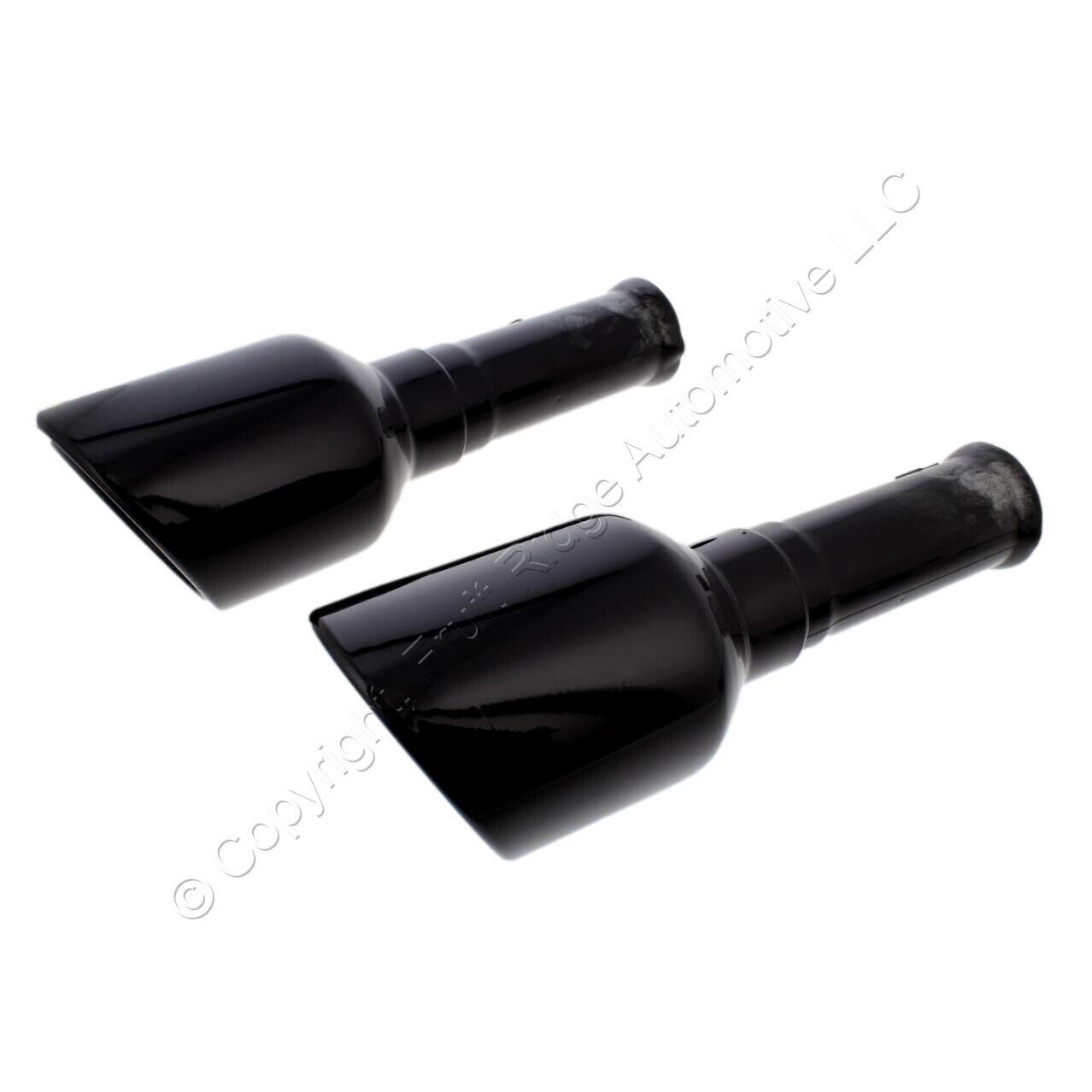 Pair High Gloss Black OEM Mopar 5.7L Exhaust Tailpipe Tips for 2019-21 Ram 1500