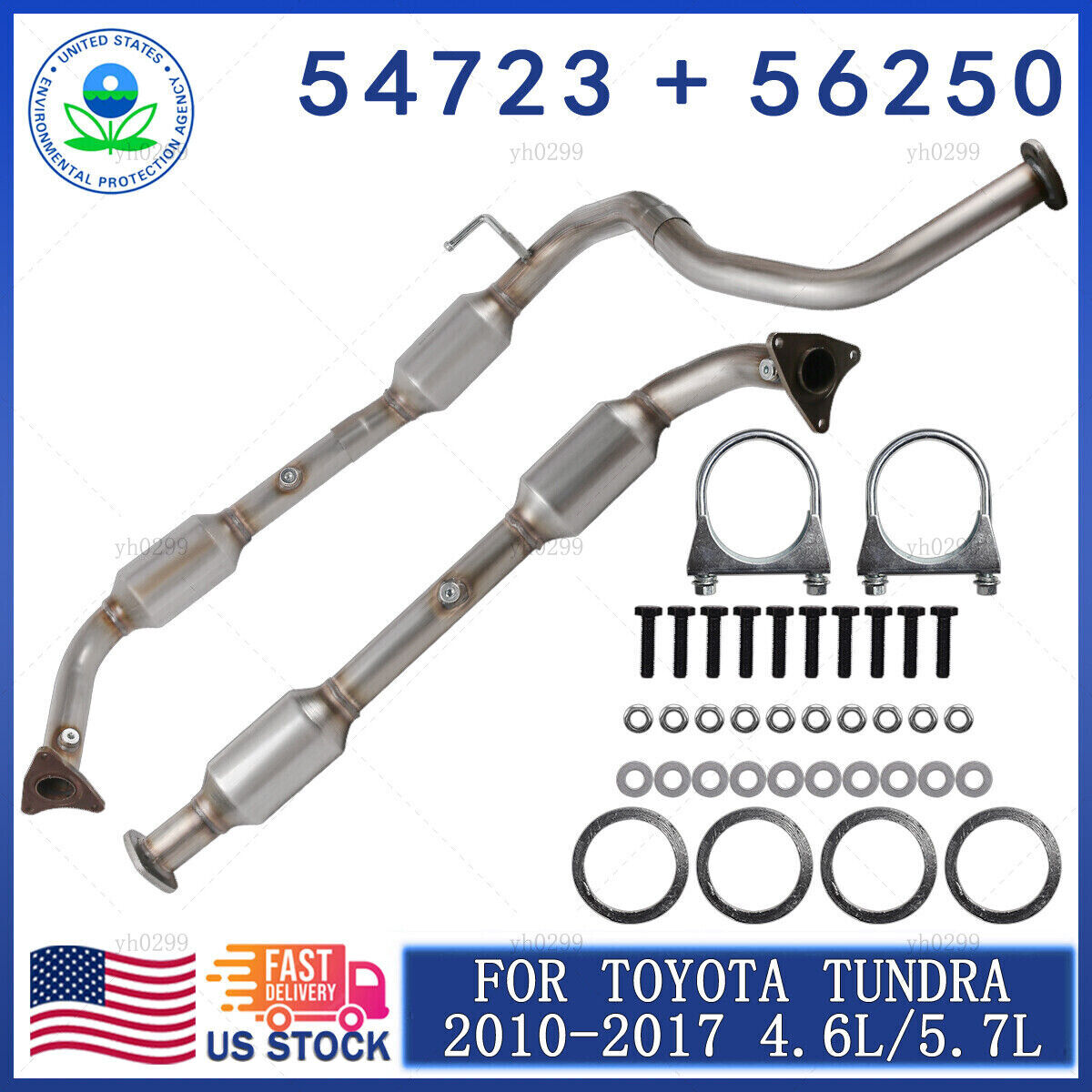 For Toyota Tundra 4.6L/5.7L 2010 2011-2017 Catalytic Converter Set Right & Left