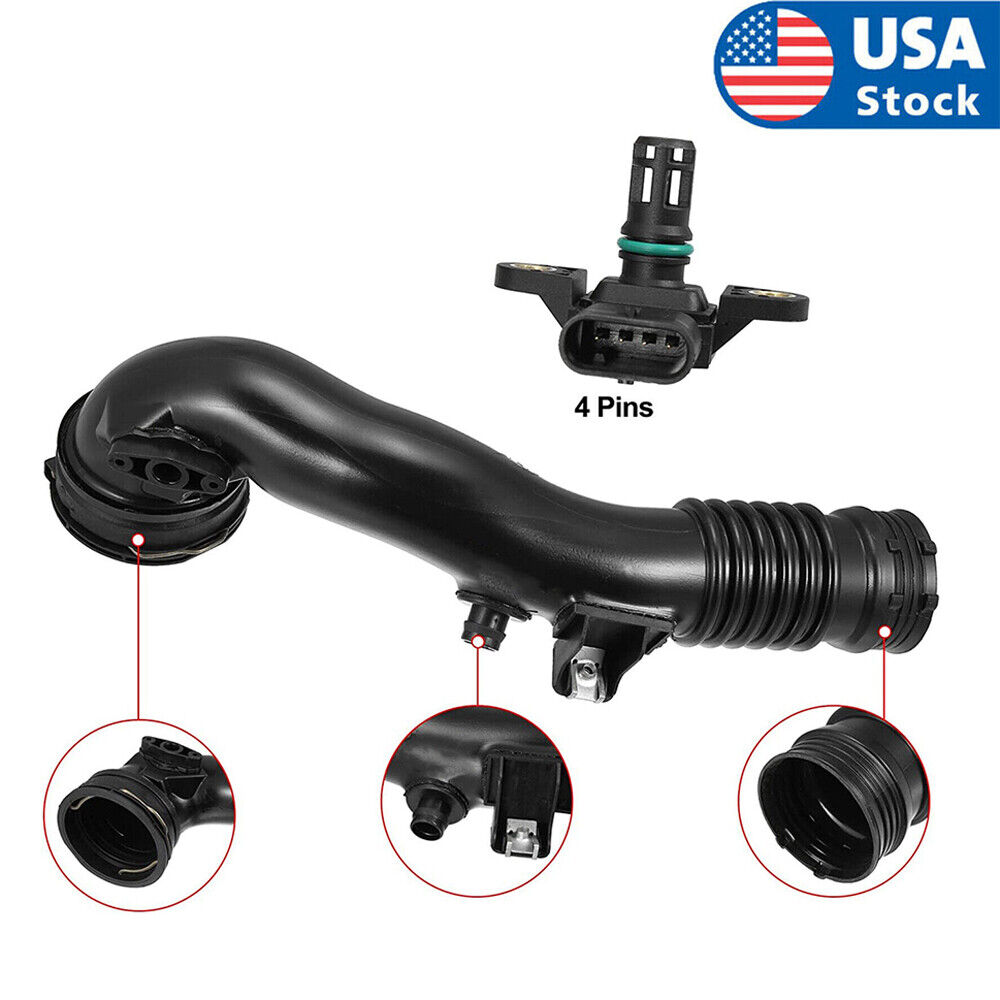 Air Turbocharger Pipe Hose Rear Duct For BMW 535i 640i 740i X5 X6 13717609811