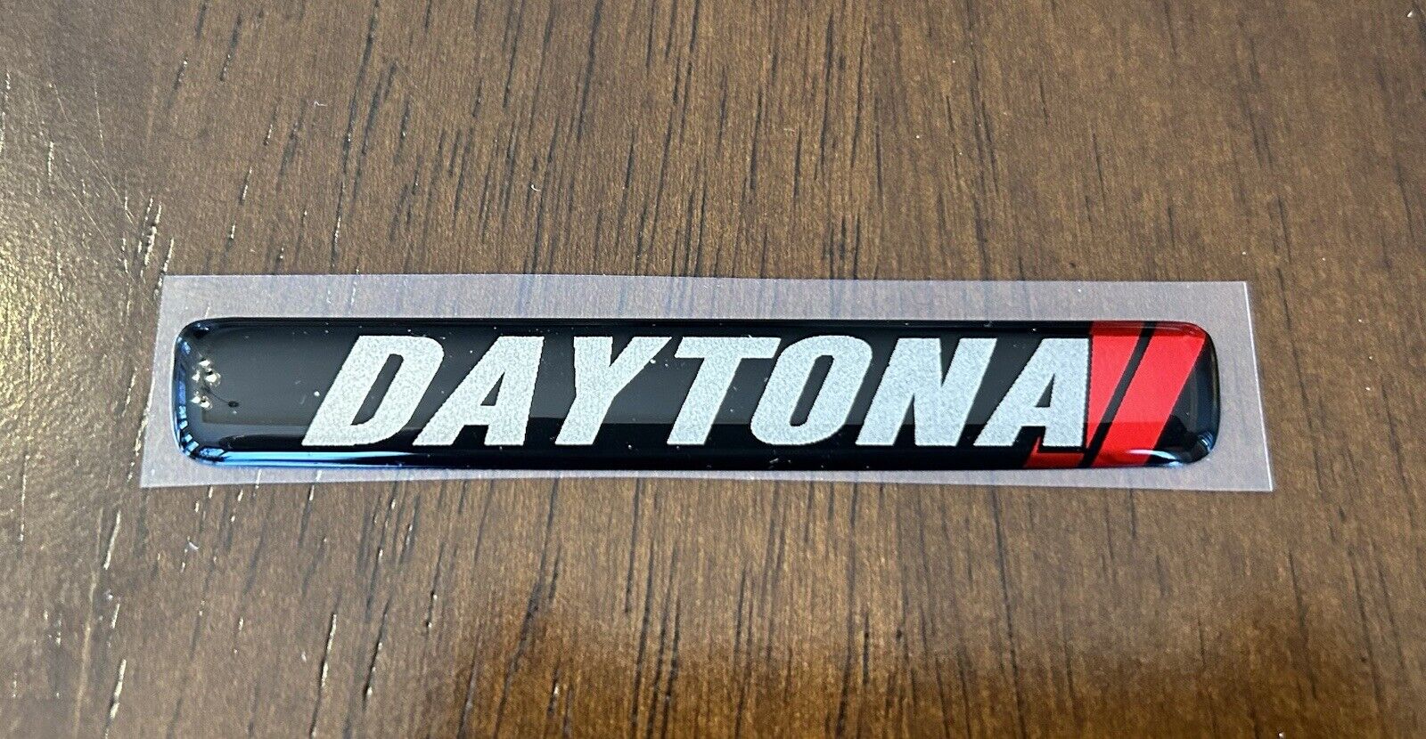 Daytona Charger Steering Wheel Badge With Red Dodge Stripes