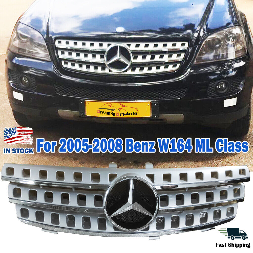 Mesh Grill Front Grille For 2005-2008 Mercedes Benz W164 ML320 ML350 ML500 ML550