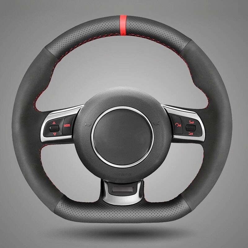 Hand-stitched Leather Suede Car Steering Wheel Cover For Audi TT A3 S3 (8P) TTS