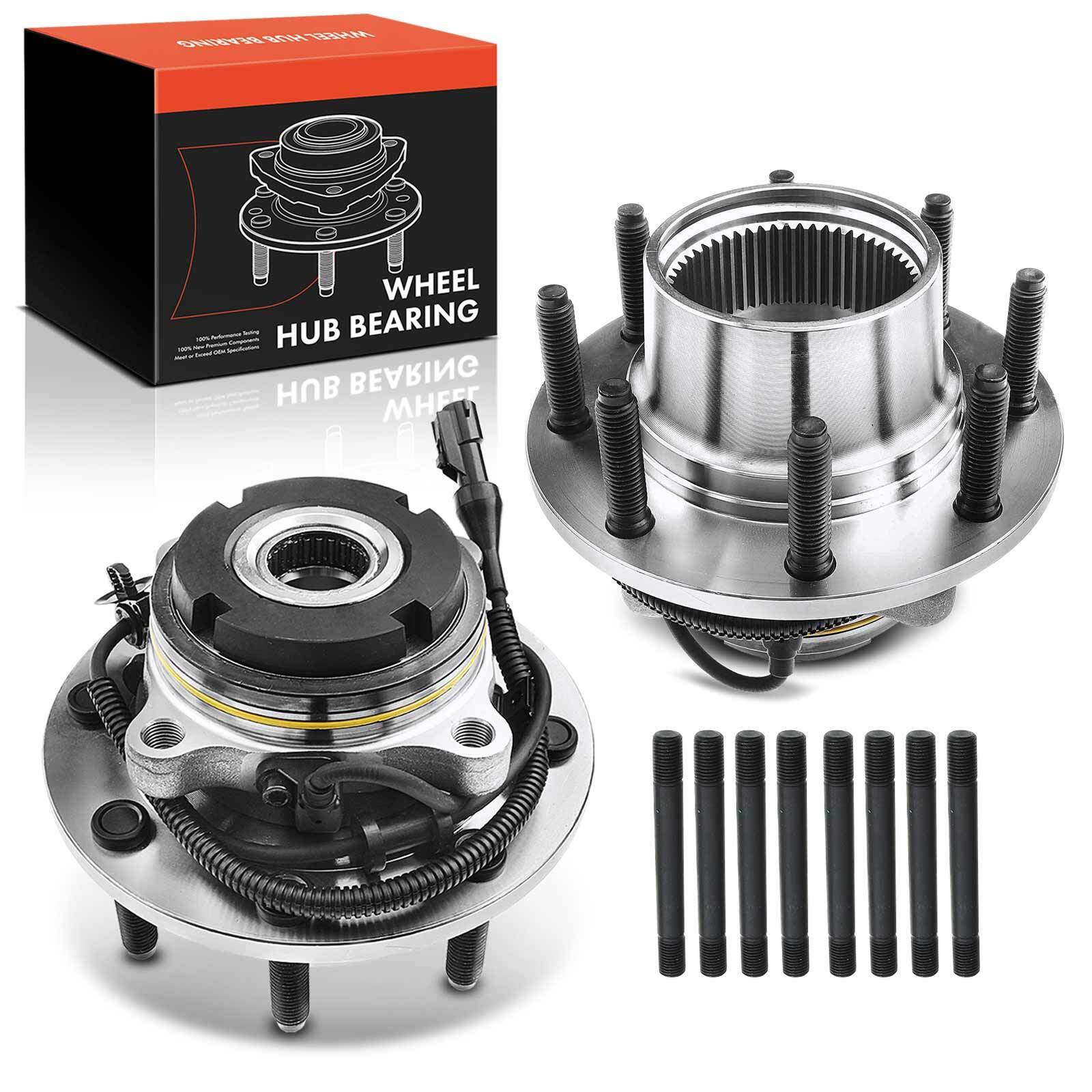 Front L & R Wheel Hub Bearing Assembly w/ ABS for Ford F-250 F-350 Super Duty 99