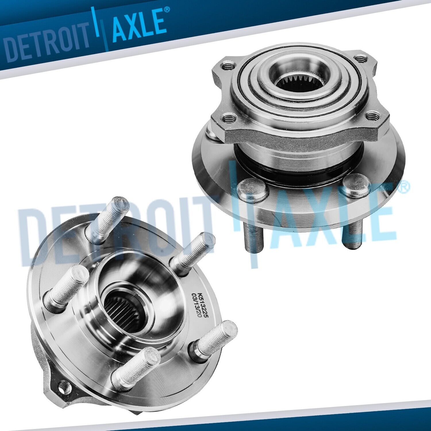Pair Front Wheel Hub and Bearings for Dodge Charger Challenger Magnum 300 AWD