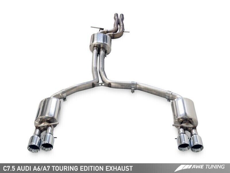 AWE 3015-43074  for Audi C7.5 A7 3.0T Touring Exhaust-Quad Outlet Black