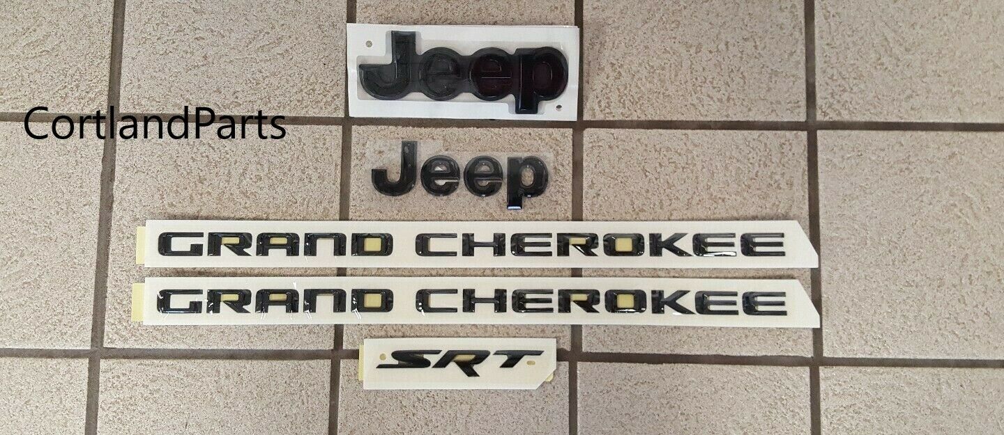 2012-2021 Jeep Grand Cherokee SRT-8 Mopar OEM Black Decals