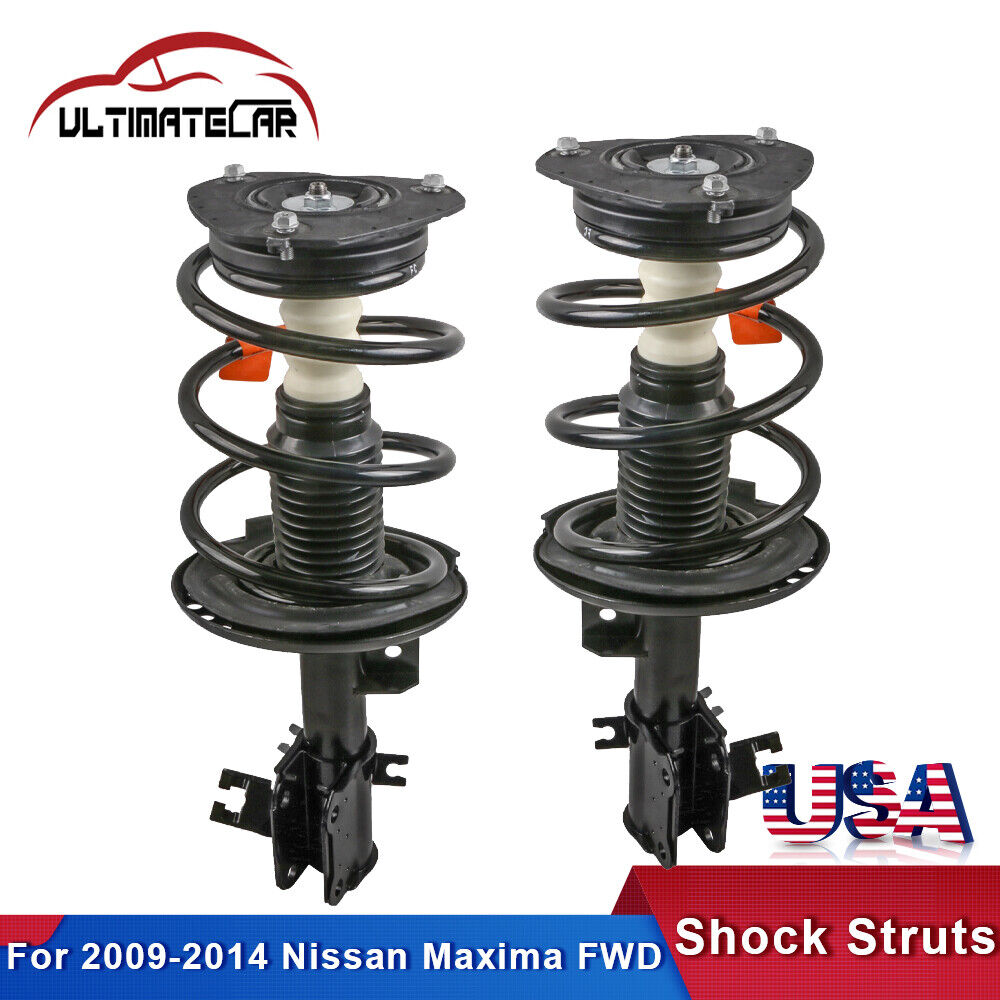 Pair Complete Front Shocks Struts For 2009-2014 Nissan Maxima 3.5L Sedan FWD