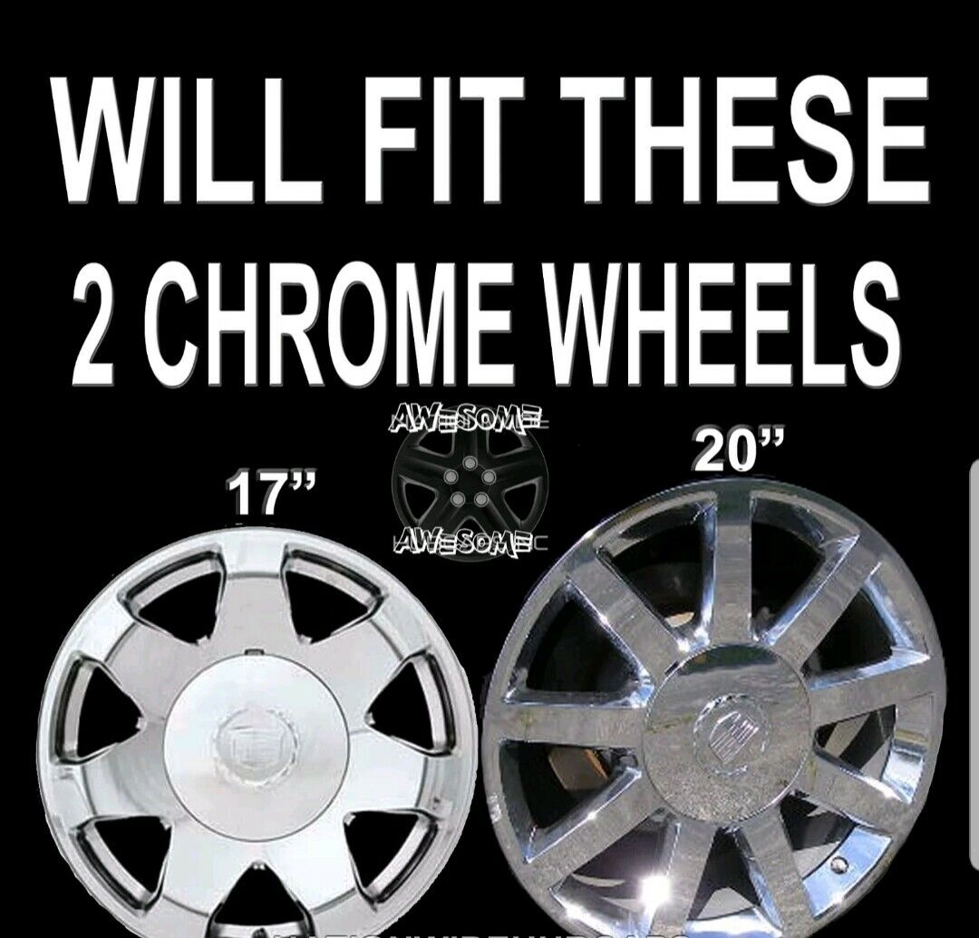4pcs NEW 2003-2006 ESCALADE ext Chrome Wheel center caps for Cadillac 