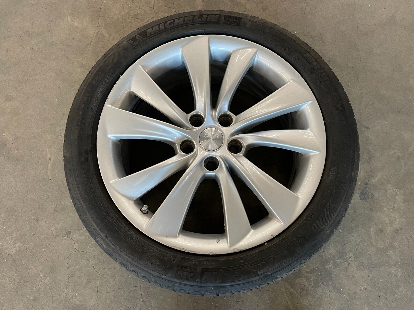 12-21 Tesla Model S Cyclone Wheel 19 x 8  Rim W/ Tire OEM BTP1 #2