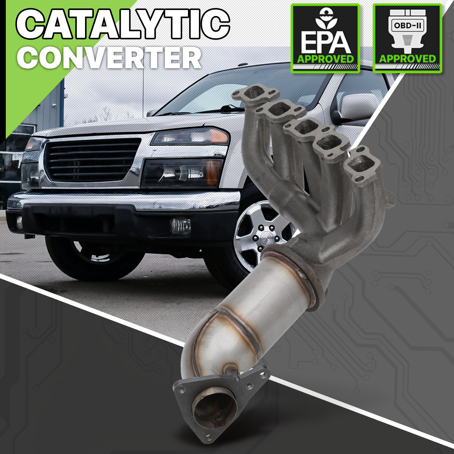 Catalytic Converter Exhaust Header Manifold For 2007-2012 Canyon/Colorado 3.7