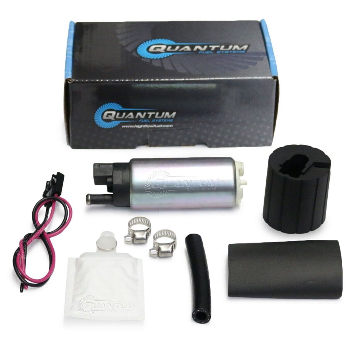 QFS 255LPH In-Tank High Pressure EFI Fuel Pump + Kit, Replaces Walbro GSS341