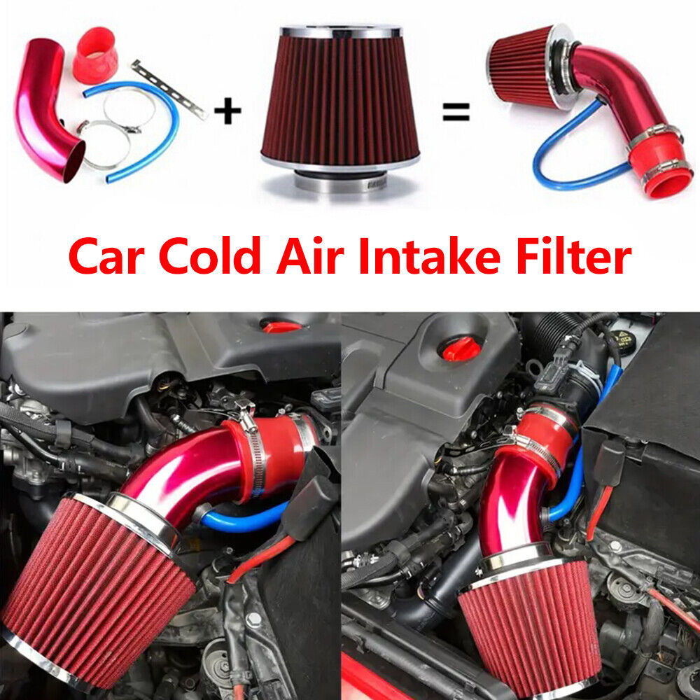 Car Cold Air Intake Filter Induction Pipe Power Flow Aluminum Pipe Kit Caliber