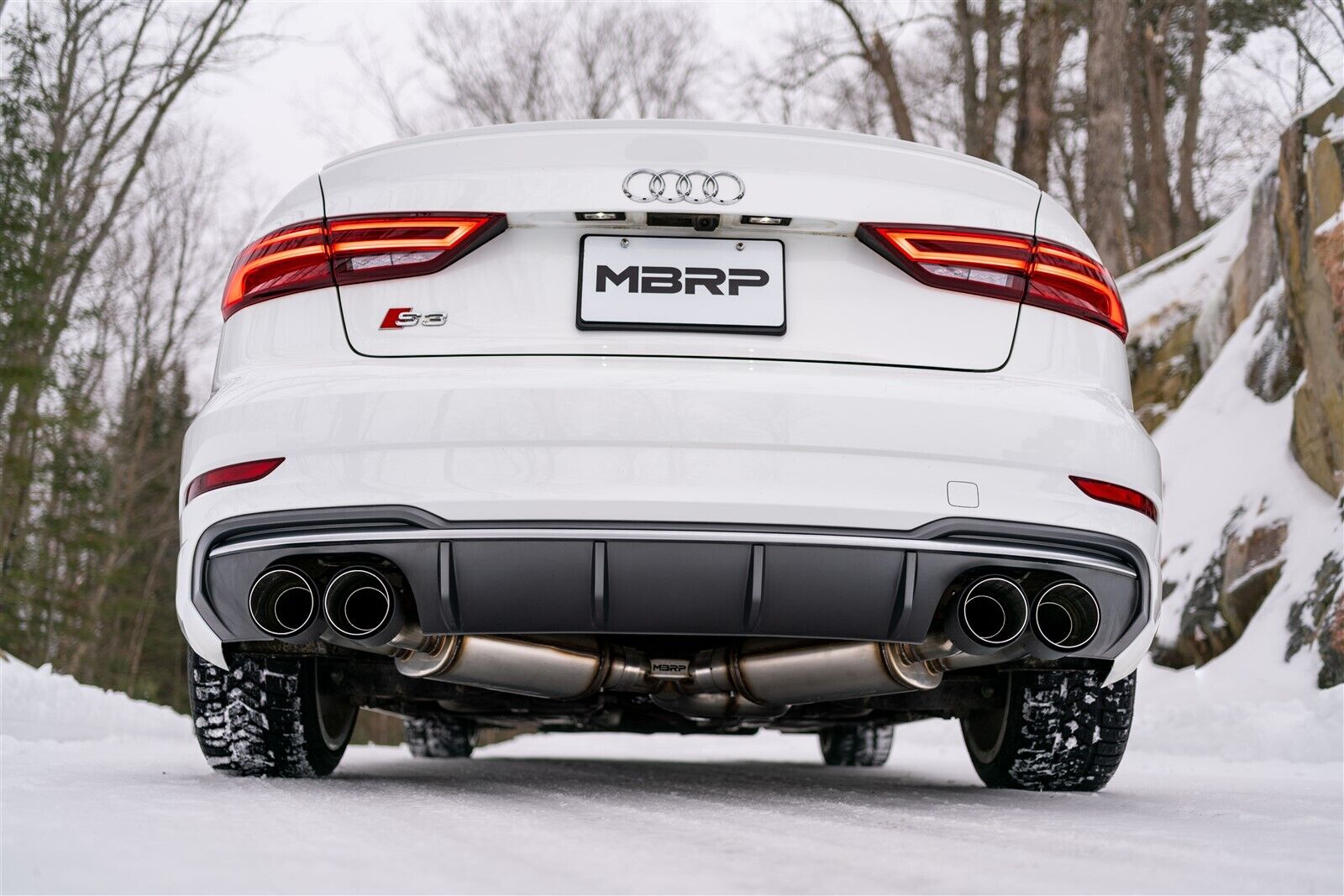 MBRP Armor Pro Catback Exhaust w/ Carbon Tips for 2015-2020 Audi S3 2.0T Sedan
