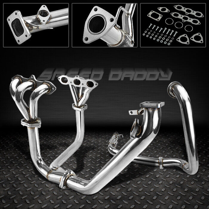 T3/T03 STAINLESS TURBO-CHARGER MANIFOLD+DOWNPIPE EXHAUST 98-02 ACCORD V6 CG J30A