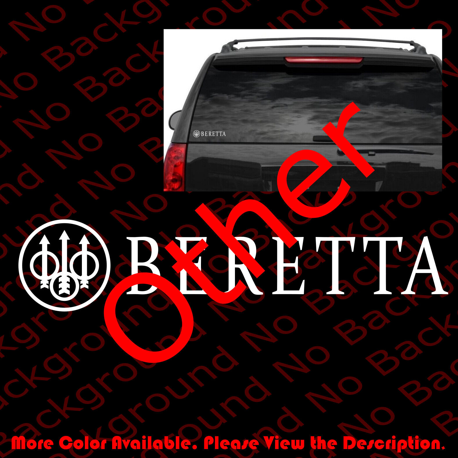 Beretta Firearms Vinyl Decal Die Cut Sticker for 2A Gun Rights Pistol FA030