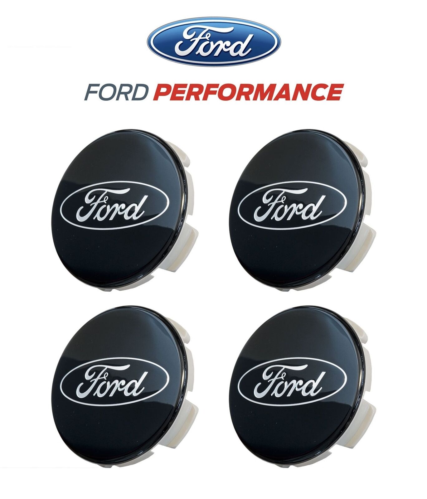 2015-2023 F-150 Truck Genuine Ford FL3Z-1130-L Black Wheel Center Caps Set of 4