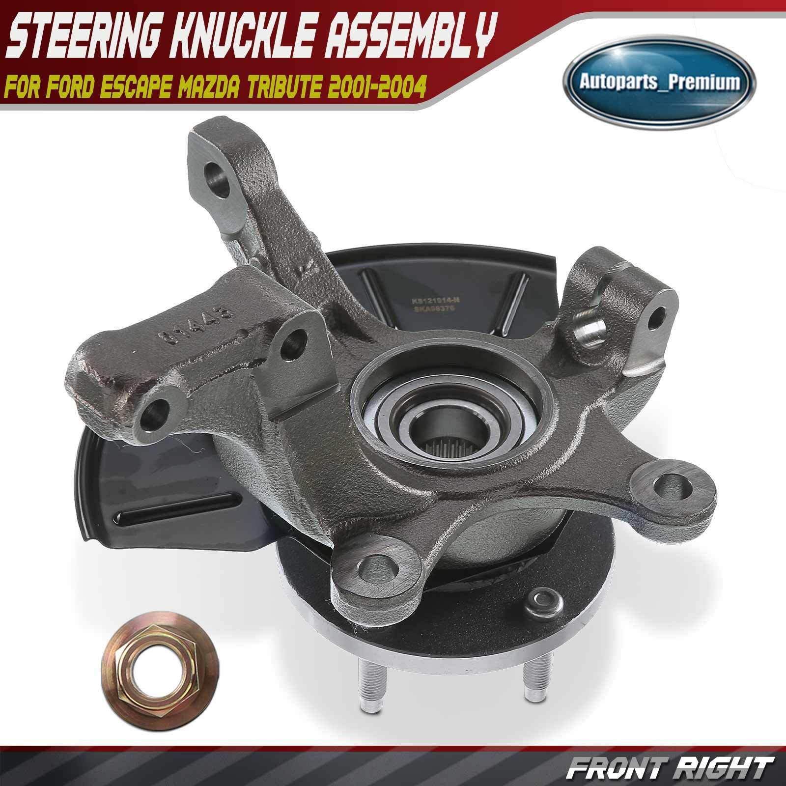 Front Right Steering Knuckle & Wheel Hub Bearing Assembly for Ford Escape Mazda