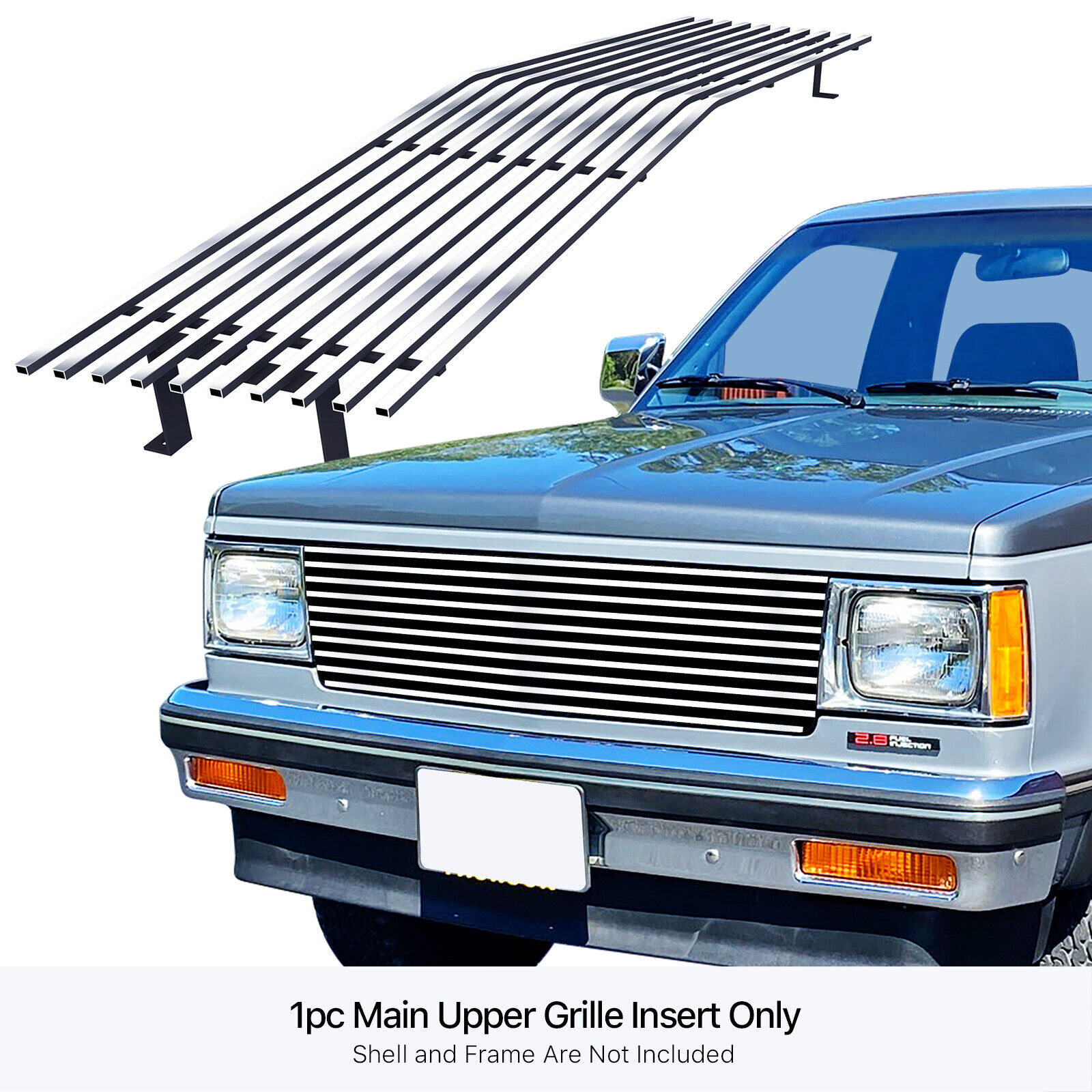 Fits 1982-1990 Chevy S-10 Pickup/Blazer/S-15/Jimmy Main Upper Billet Grille