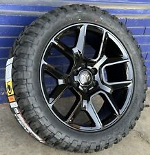 22” New BLACK WHEELS With 33” Mud MT Tires fits 2023 DODGE RAM 1500 6lug 6X139.7 picture