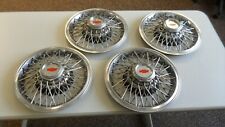 Vintage Late 70's 80's Chevy Caprice Wire Wheel Hub Cap Set of 4 Bowtie GM 02BB4 picture