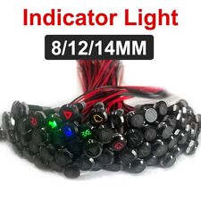 Waterproof Metal Indicator LED Light 8/12/14MM Car Motorcycle Pilot Signal Lamp picture