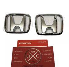 OEM Honda Del Sol Front & Rear Emblem Set Logo Badges 93-97 92 94 95 96 EG1 EG2 picture