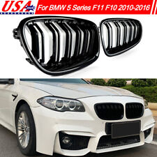Front Kidney Grille Grill For BMW 5 Series F10 F11 550i 535i 2010-16 Gloss Black picture