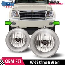 For 07-09 Chrysler Aspen Clear Driving Bumper Front Lamps Fog Lights Left Right picture