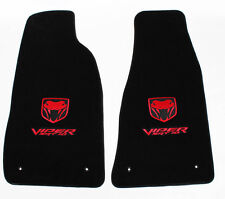 NEW BLACK FLOOR MATS 2003-2006 Dodge Viper With Red SRT10 Embroidered Logo LOOK picture