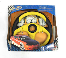 APC Street Spec Universal Steering Wheel #605063 Flat Bottom - Yellow/Black picture