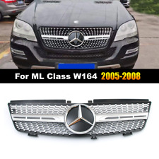 Grille For Mercedes Benz W164 ML320 ML350 ML500 2005-2008 Dia-mond Grill w/Star picture